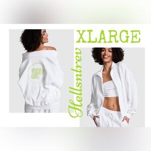 VICTORIA’S SECRET PINK IVY FLEECE FULL-ZIP SWEATSHIRT XLARGE